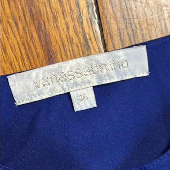 VANESSA BRUNO Women's 100% Silk Blue Slouchy Twist Detail Mini Dress Size 36 - Picture 2 of 11